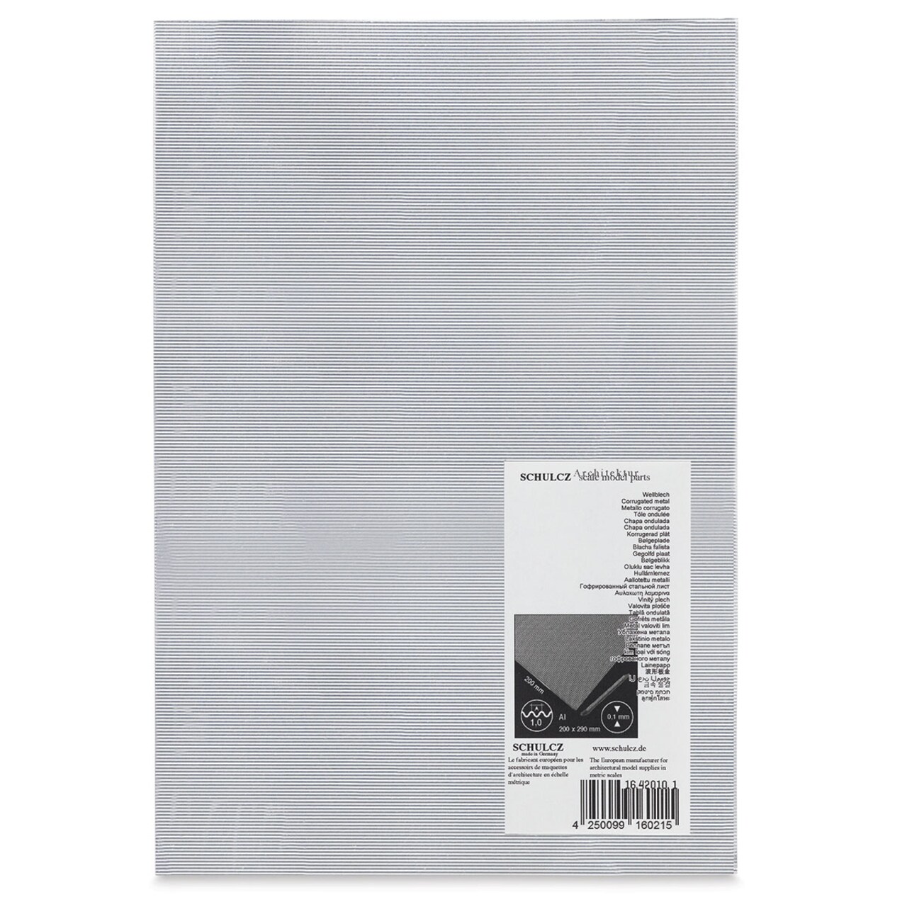 Schulcz Structured Aluminum Sheet - Wave, 1 mm, 7-5/8" x 11-3/4"